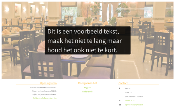 Jaymus' landing page